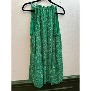 CeCe Green Floral Dress